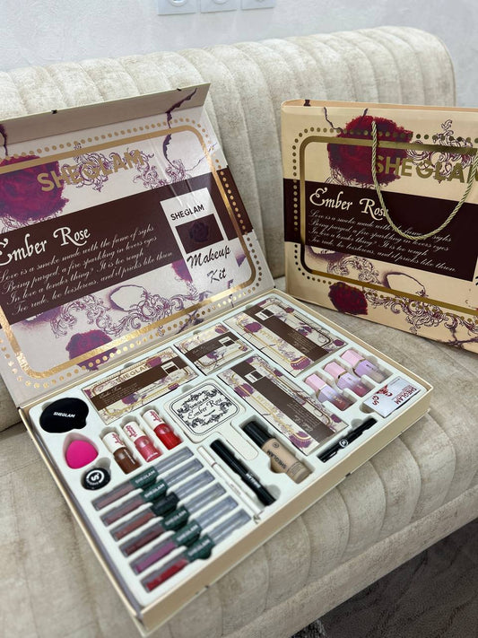 💄 مجموعة مكياج SheGlam "Ember Rose" الفاخرة - كل ما تحتاجينه في علبة واحدة 🎁 هدية مثالية لعاشقات المكياج ✅ السعر: زوج ملايين و 390 ألف التوصيل مجاني 58 ولاية 🚛
